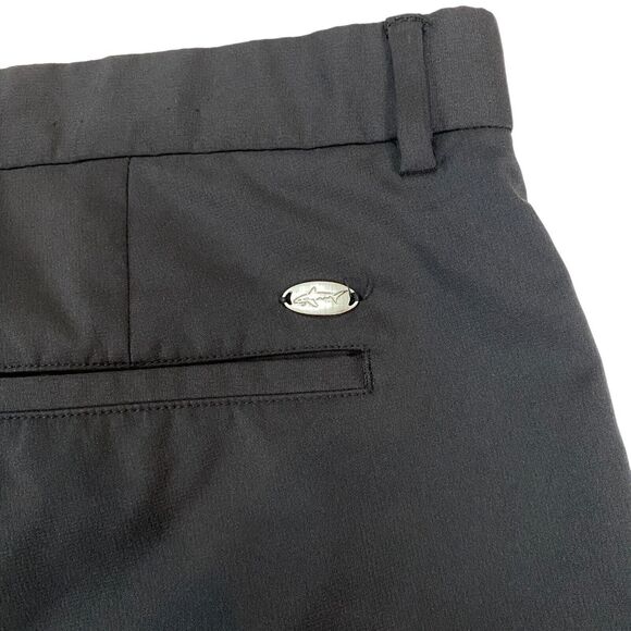 Greg Norman Dress Pants Mens 38 Black Solid Classic Fit Flat Front Straight Leg - Picture 2 of 15